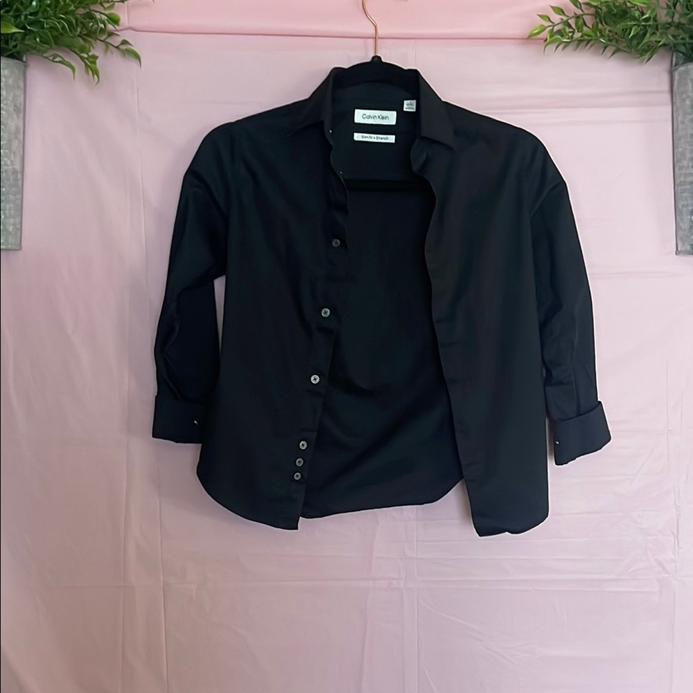 Calvin Klein Black Casual Button Down Shirt